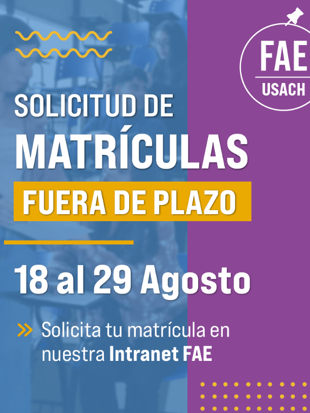 Publicación de Instagram de @FAE.USACH.CL